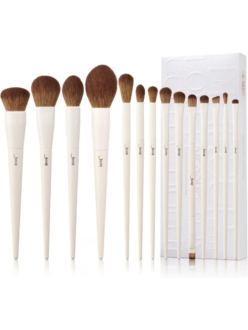 14-Piece Premium Synthetic Makeup Brush Set for Foundation, Contour, Blush